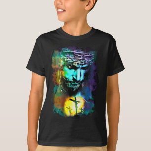 Jesus Christ Cross Religious Cture Christian Art P T-Shirt