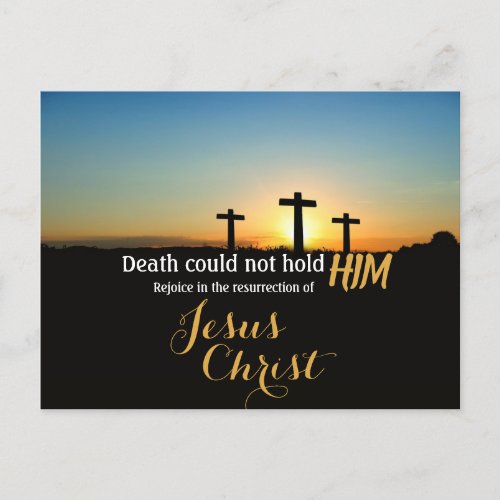 Jesus Christ Cross Resurrection Easter Postcard
