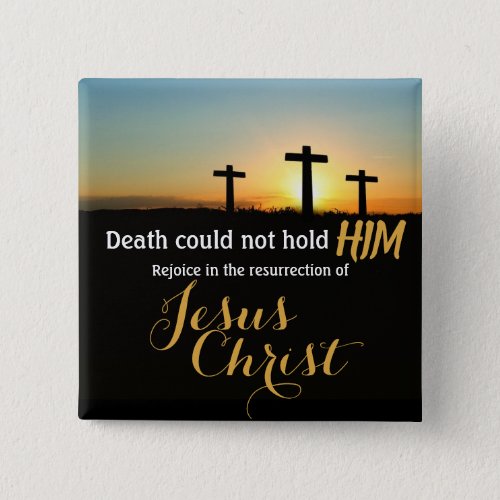 Jesus Christ Cross Resurrection Pin Button