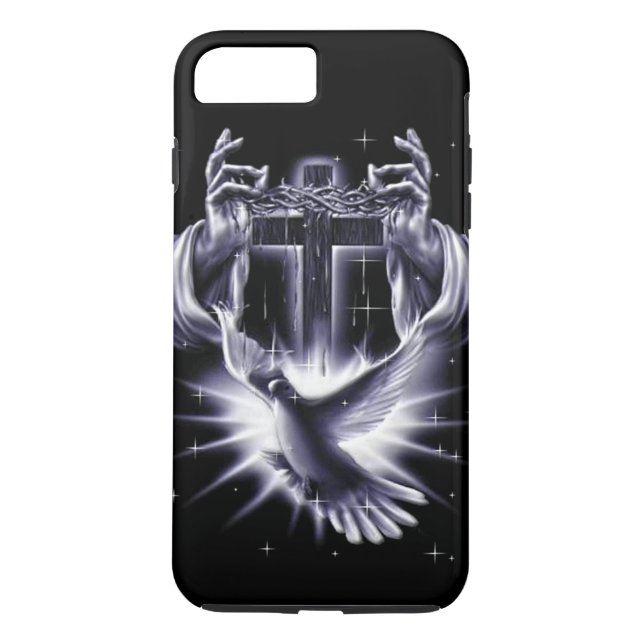 Jesus Christ Crown of Thorns and Dove Case-Mate iPhone Case (Back)