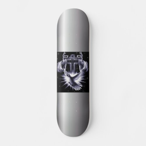 Jesus Christ Crown of Thorns and Dove Skateboard Deck