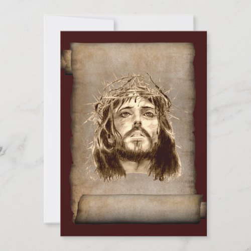 Jesus Christ Crown of Thorns on Scroll