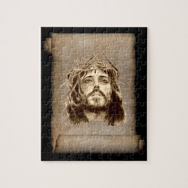 Jesus Christ Crown of Thorns on Scroll Jigsaw Puzzle (Vertical)