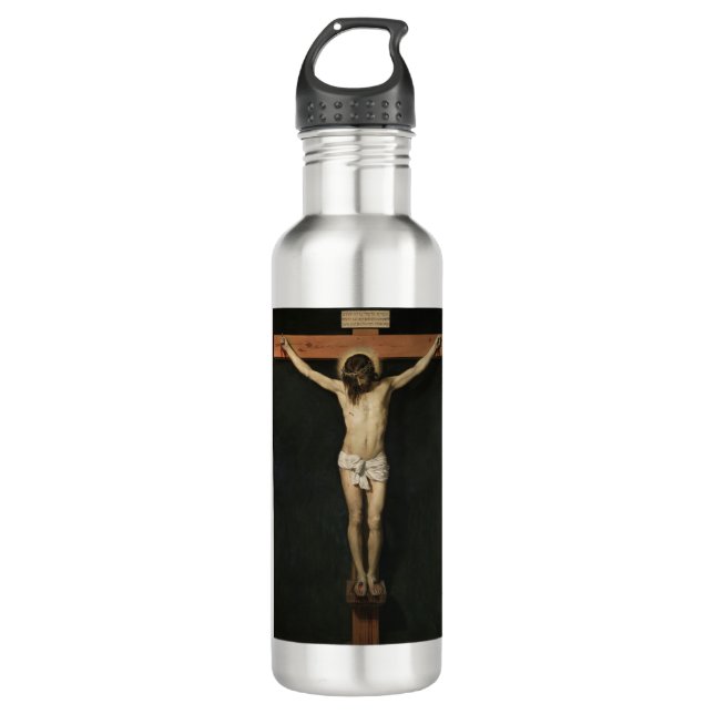 Jesus Christ crucified  by Diego Velaquez Stainless Steel Water Bottle (Front)