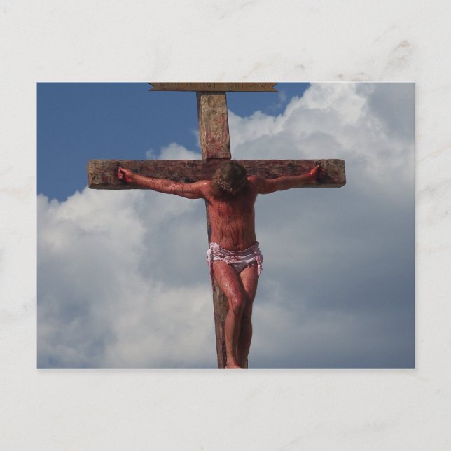 Jesus Christ crucified on the cross postcard photo (Front)