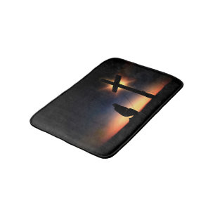 Jesus Christ Crucifixion Cross Bath Mat