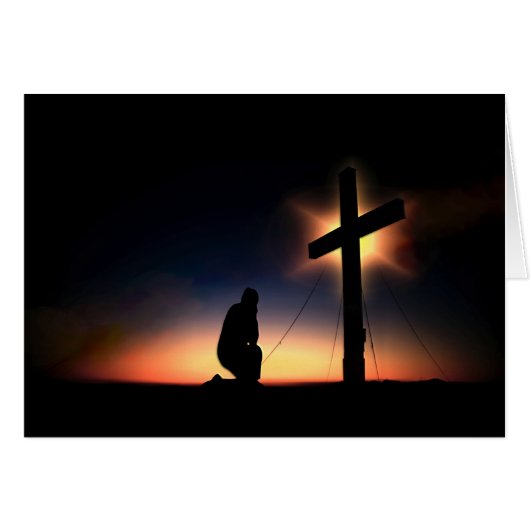 Jesus Christ Crucifixion Cross Cards (Front Horizontal)