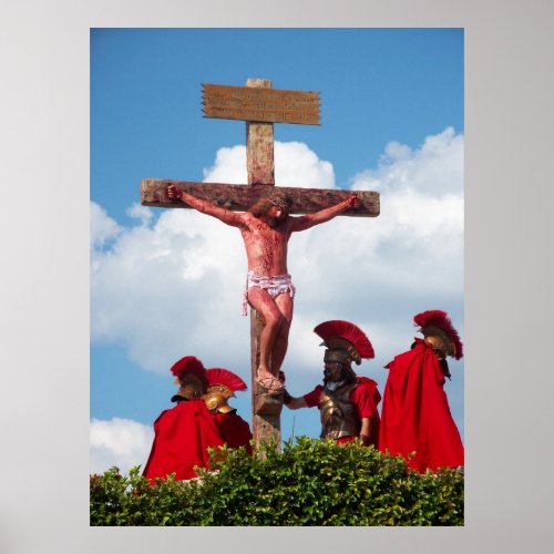 Jesus Christ Crucifixion Cross Christian Poster