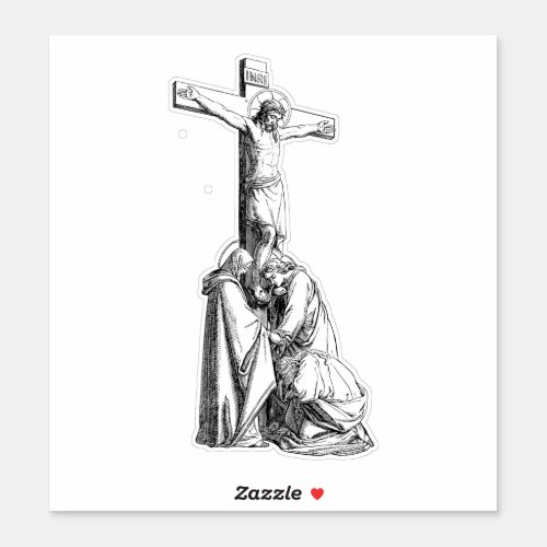 Jesus Christ Crucifixion cross Illustration art Sticker