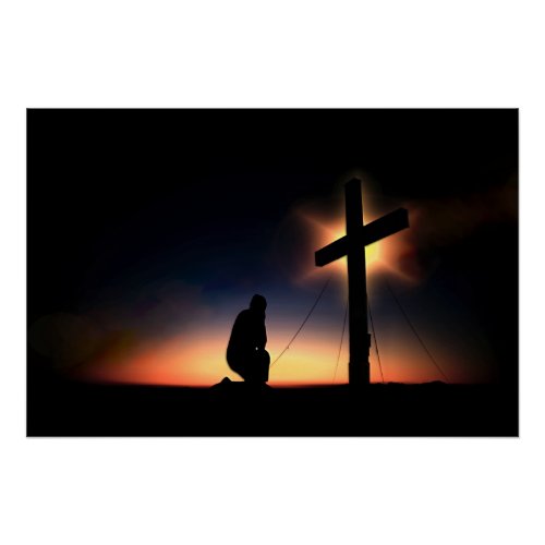 Jesus Christ Crucifixion Cross Poster