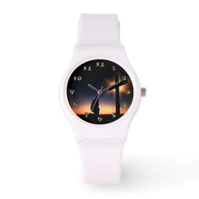 Jesus Christ Crucifixion Cross Watch (Front)