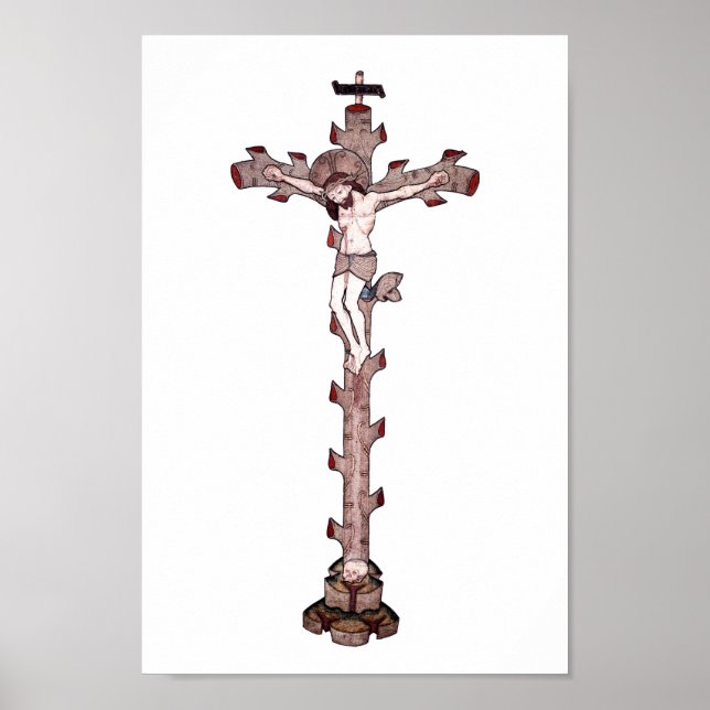 Jesus christ crucifixion embroidery vintage art poster (Front)