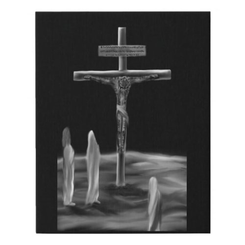 Jesus Christ Crucifixion Faux Canvas Print