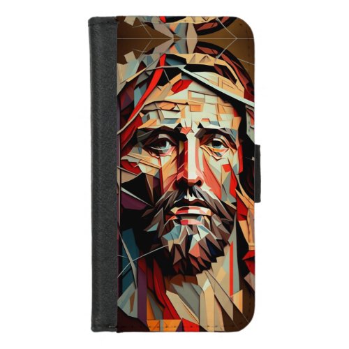 Jsus Christ cubism iPhone 87 Wallet Case