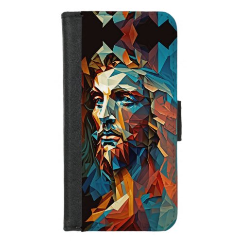 Jsus Christ cubism iPhone 87 Wallet Case