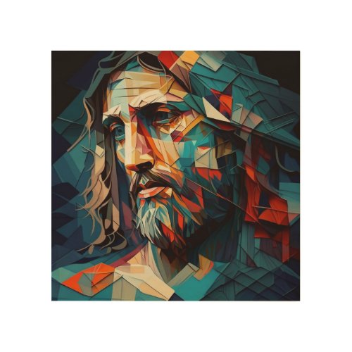 Jsus Christ cubisme Wood Wall Art