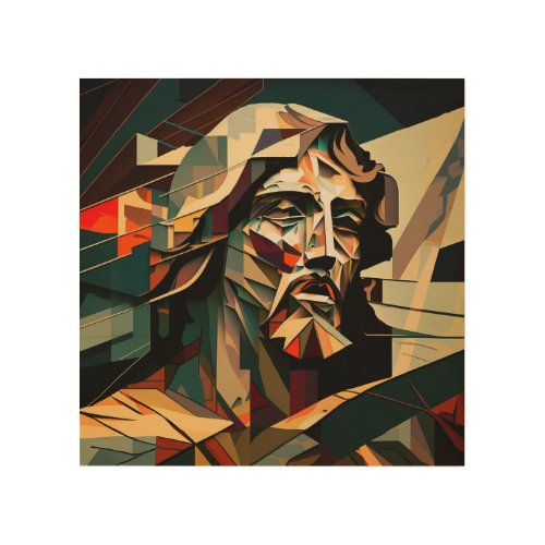 Jsus Christ cubisme Wood Wall Art