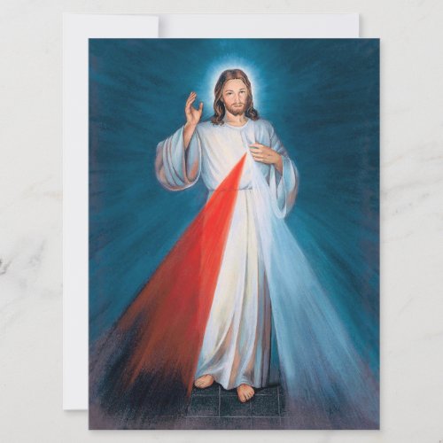 Jesus Christ Divine Mercy Sacred Heart of Jesus Card