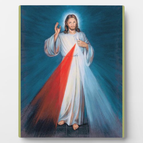 Jesus Christ Divine Mercy Sacred Heart of Jesus Plaque