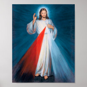 Jesus Christ Divine Mercy Sacred Heart of Jesus Poster