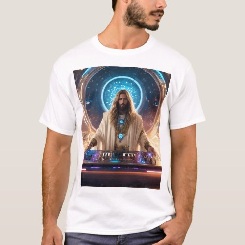  Jesus Christ DJ Style T_Shirt