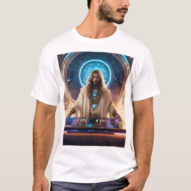  Jesus Christ DJ Style T-Shirt (Front)