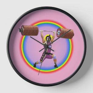 Jesus Christ doing the Clean and Jerk Clock