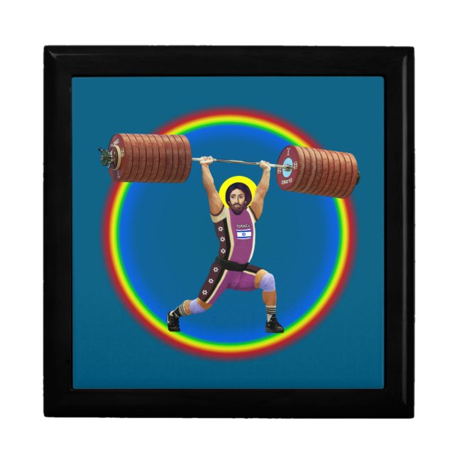 Jesus Christ doing the Clean and Jerk Gift Box (Front)