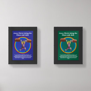 Jesus Christ doing the Clean and Jerk Wall Art Sets