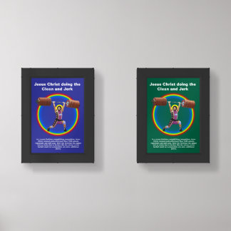 Jesus Christ doing the Clean and Jerk Wall Art Sets