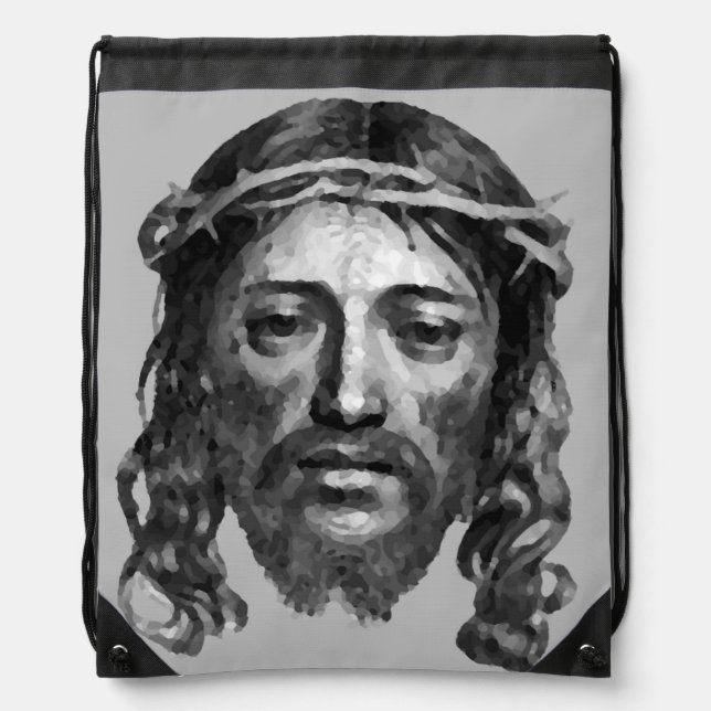 JESUS CHRIST Drawstring Backpack (Front)