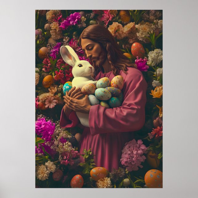 Jesus Christ Easter Bunny  Poster (Front)