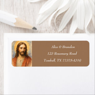 Jesus Christ Easter Religious Watercolor Label