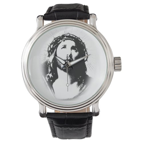 Jesus Christ Face Stencil Watch
