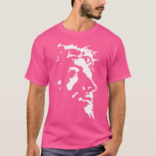Jesus Christ Face With Crown Of Thorns Passion Ste T-Shirt