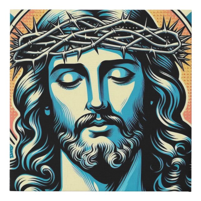 Jesus Christ Faux Canvas Print (Front)