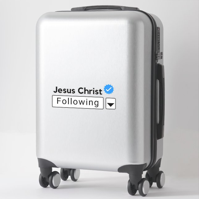 Jesus Christ Following Bible Faith Religious Sticker (Suitcase)