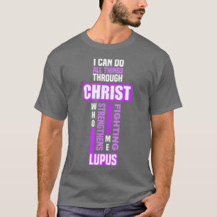 Jesus Christ God Lupus Warrior Lupus Fighter T-Shirt