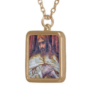 Jesus Christ Gold Plated Necklace