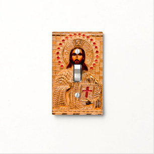 Jesus christ golden icon light switch cover
