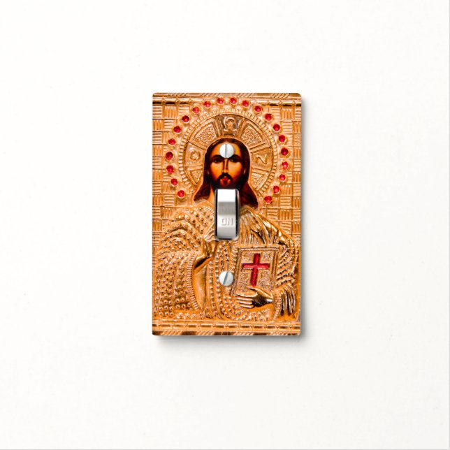 Jesus christ golden icon light switch cover (In Situ)