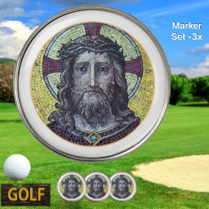 Jesus Christ golf marker, Christian, Vintage Art Ball Marker