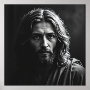 Jesus Christ – Handcrafted Charcoal Portrait Poster