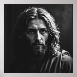 Jesus Christ – Handcrafted Charcoal Portrait Poster
