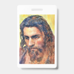 Jesus Christ head study before 1872 by I. Kramskoi Badge