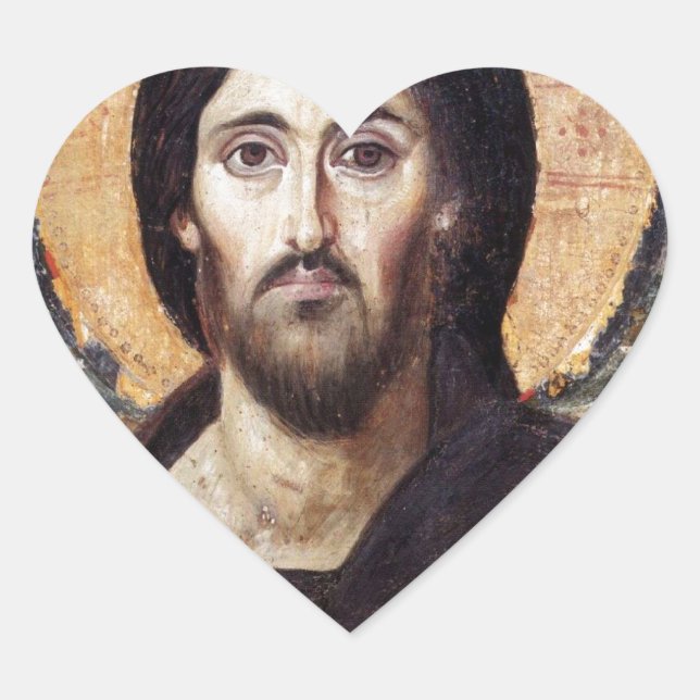 Jesus Christ Heart Sticker (Front)