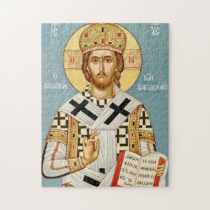 Jesus Christ Holding the Gospels Orthodox Icon     Jigsaw Puzzle