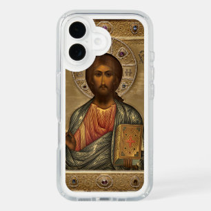 Jesus Christ Holding the Gospels Orthodox Icon     iPhone 16 Case