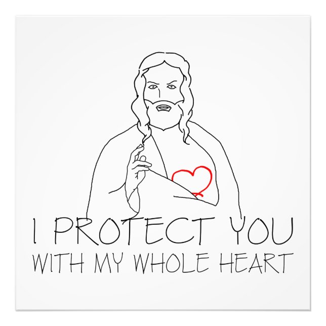 Jesus Christ - I Protect You Photo Print (Front)