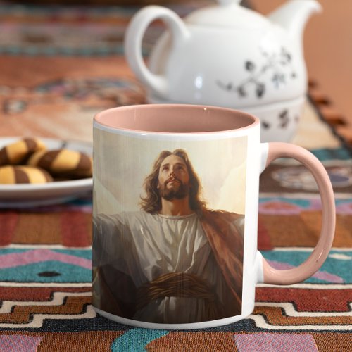 Jesus Christ in Clouds version 3 Coffee Mug